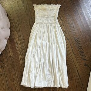 Free People Strapless White Dress/Skirt